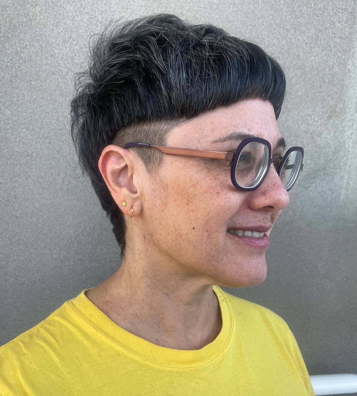 Blunt Shaved Bowl Cut Mohawk