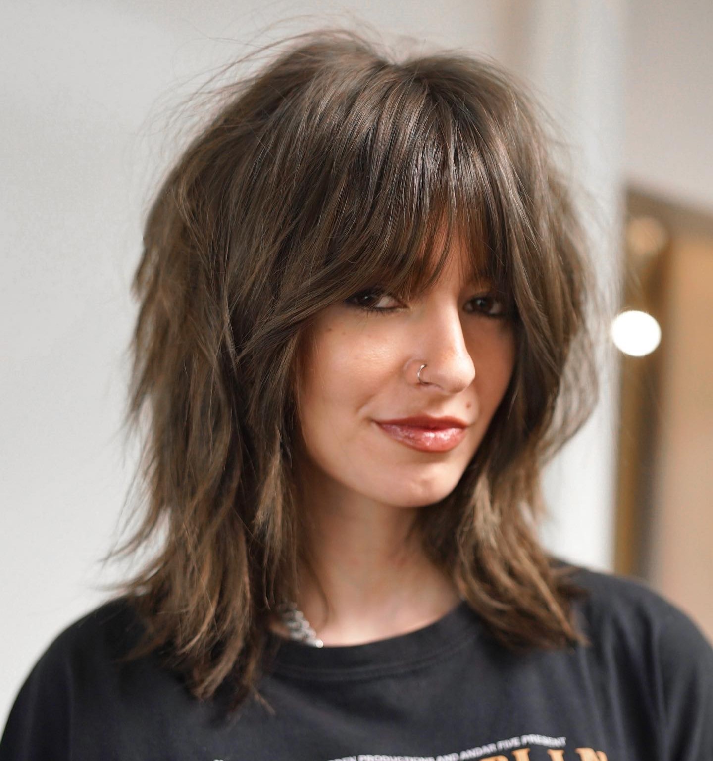 Wispy Wolf Cut with Graduated Bangs