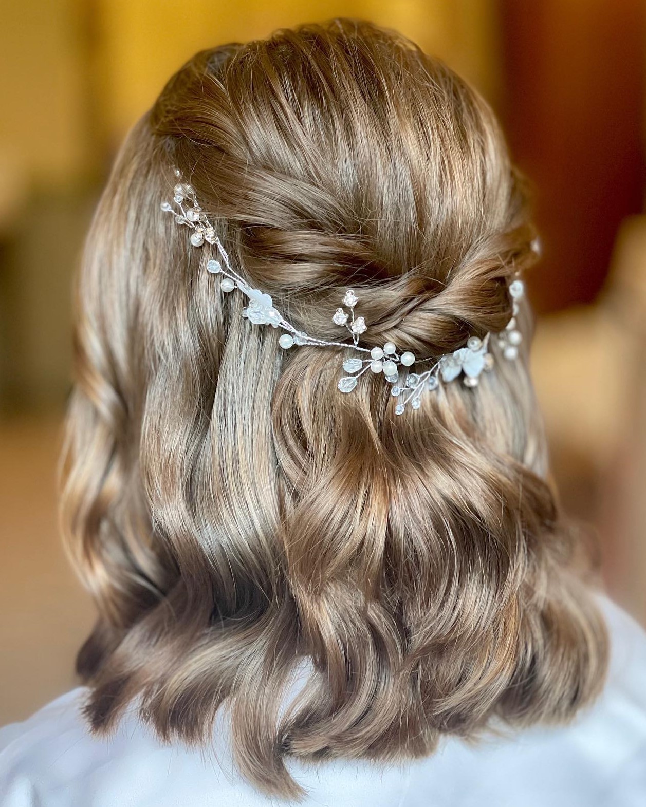 Fancy Wavy Half-Updo