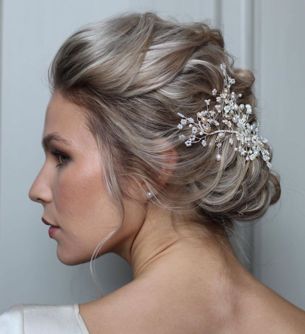 Medium Short Hair Updo for a Wedding