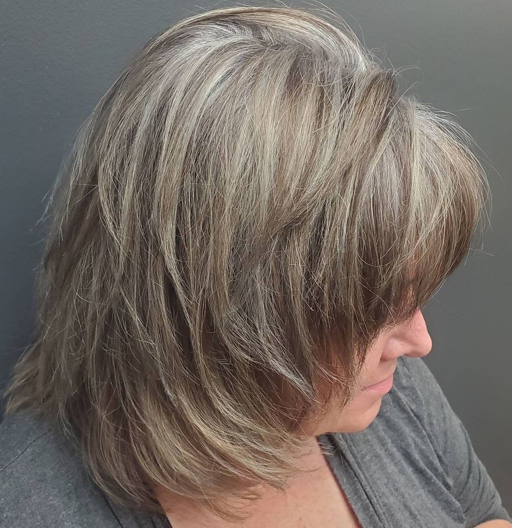 Short-to-Medium Shag to Make You Look Thinner