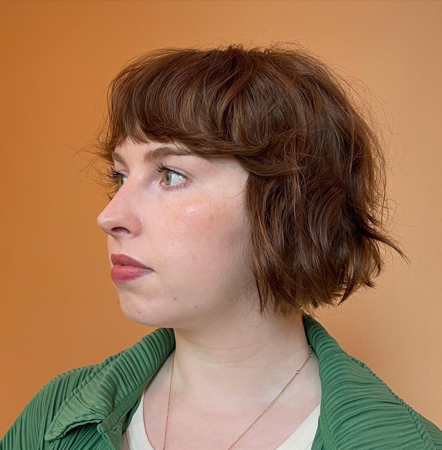 Round Face and Messy French Bob