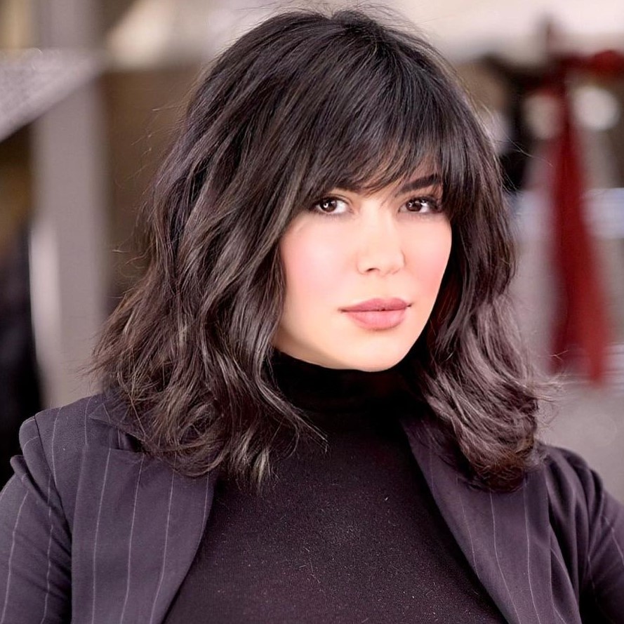 Medium-Length Haircut for Thick Hair