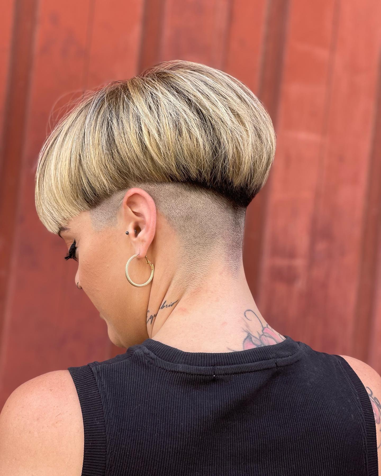 Shaved V Cut Bowl Cut for Thick Hair
