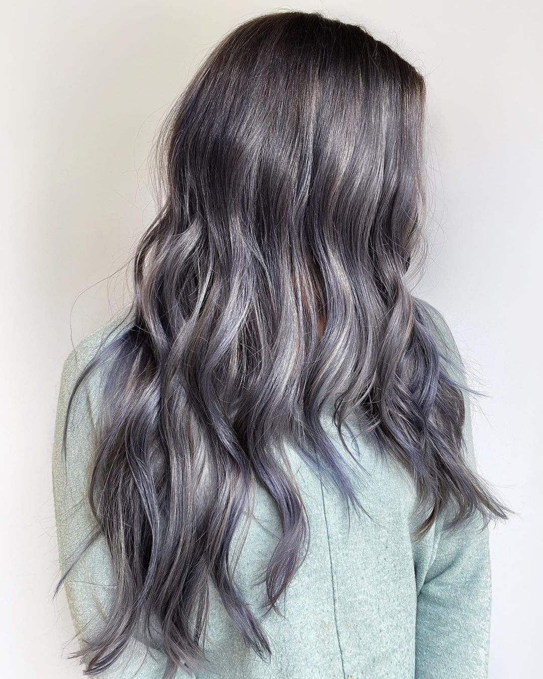 Sophisticated Gray Babylights for Brunettes