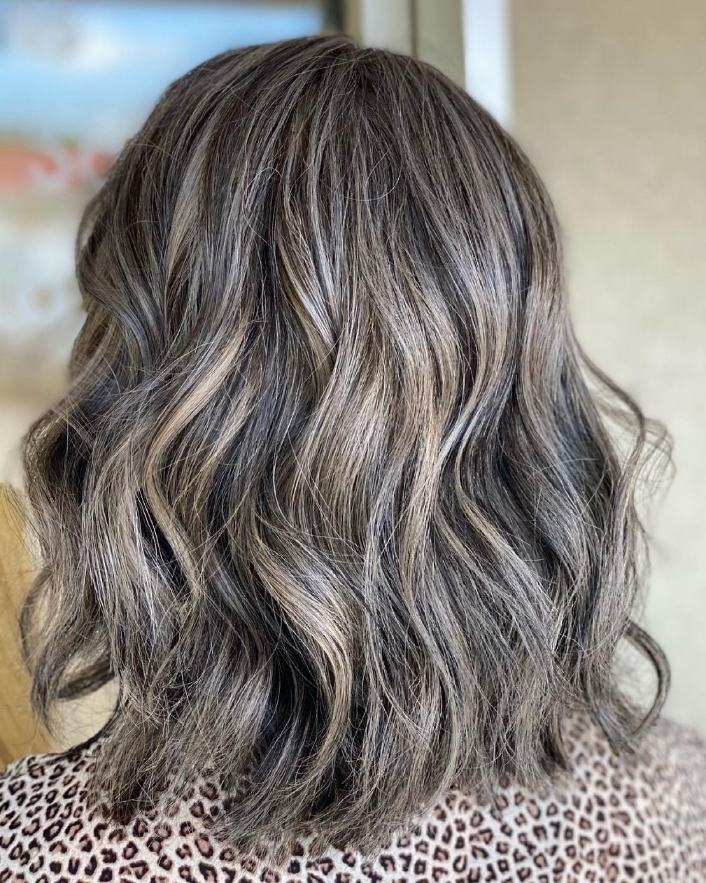 Gray Hair with Lowlights for Brunettes