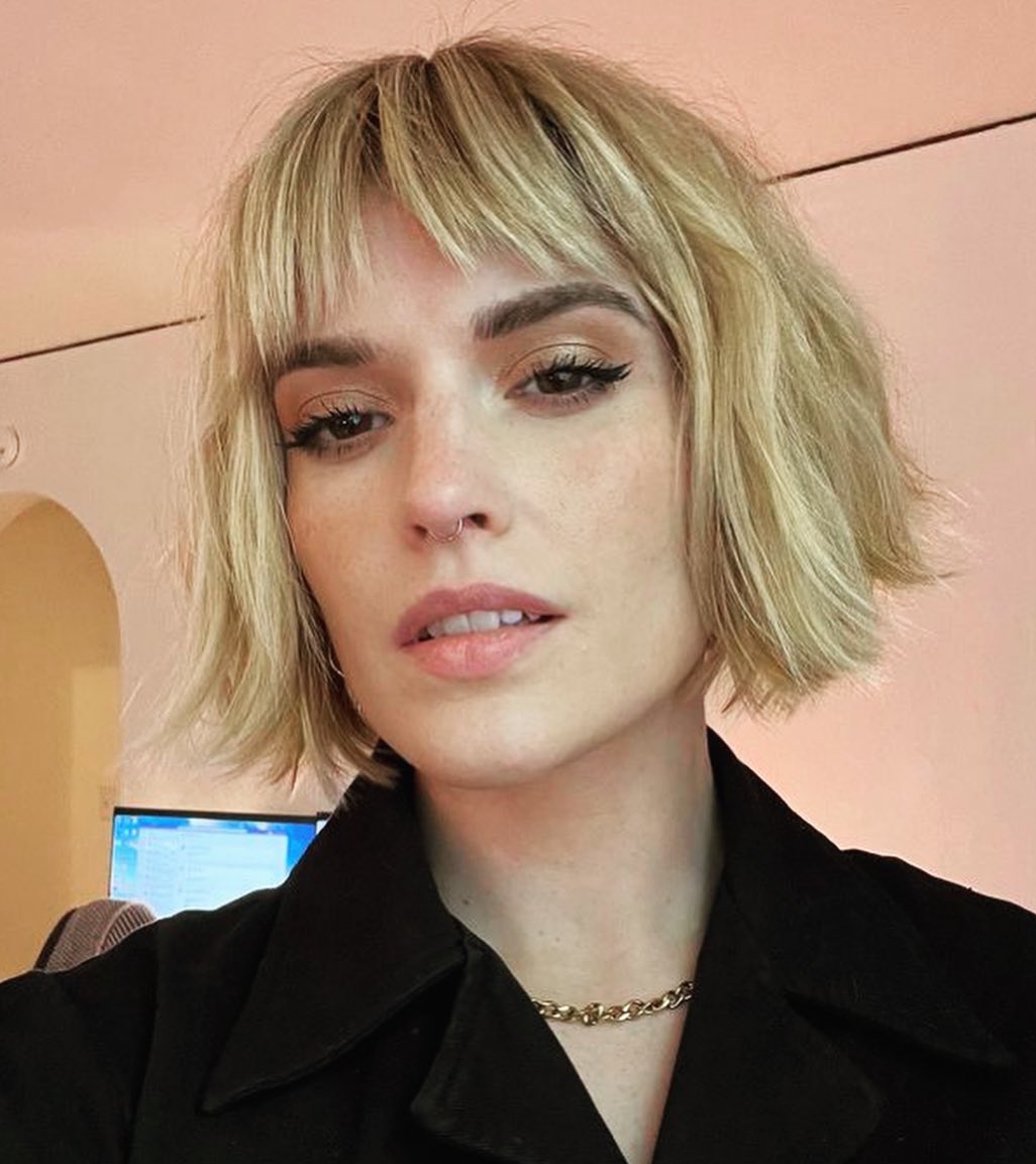 Choppy Parisian Blonde Bob