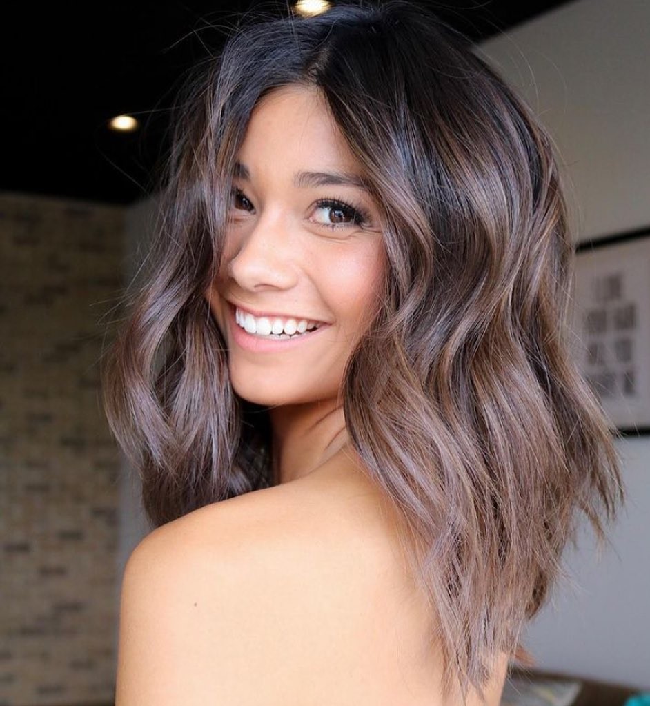 Mushroom Brown Hair with Dark Roots