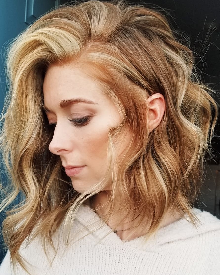 Cinnamon Hair with Blonde Highlights