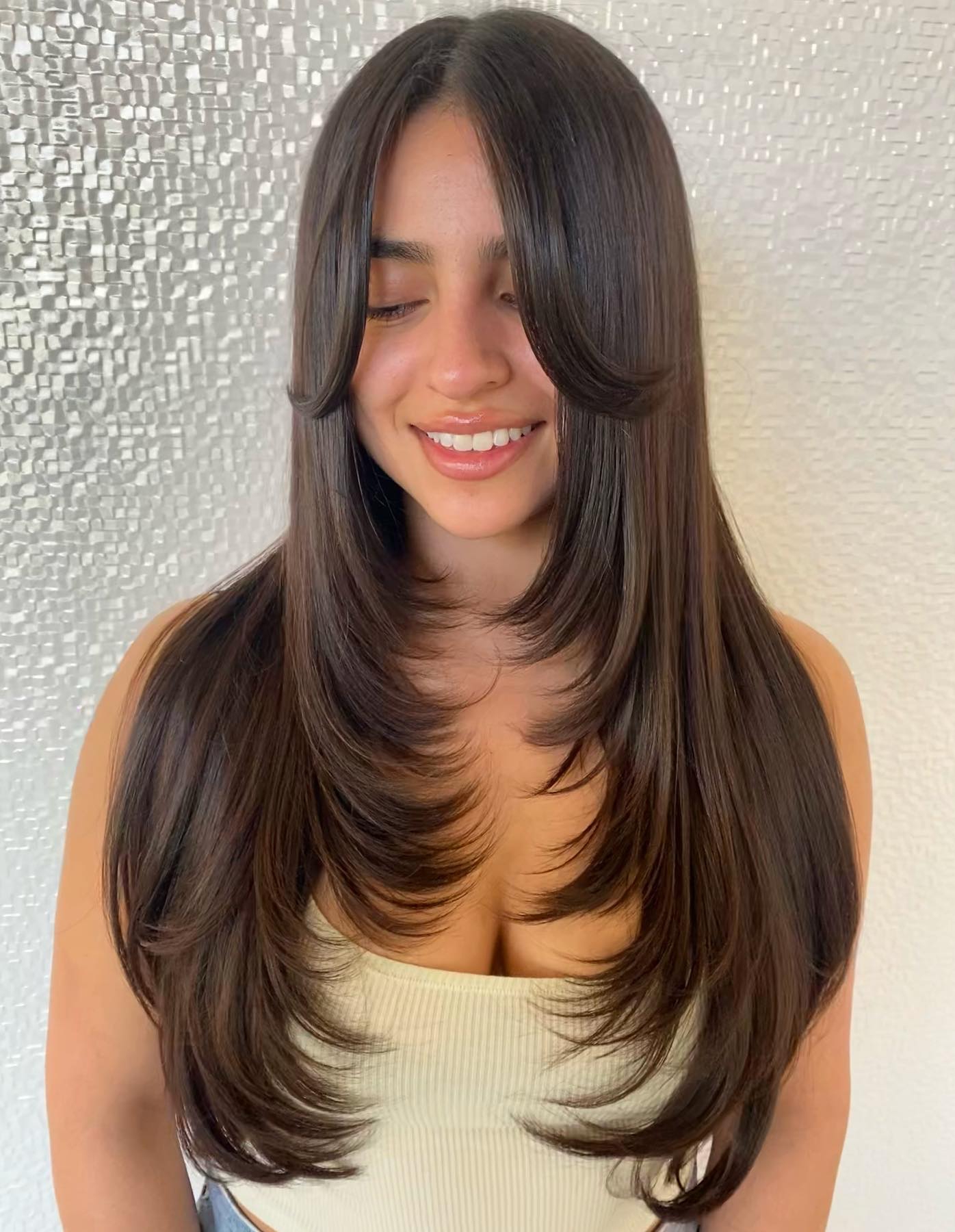 Flattering Long Layered Haircut for Straight Hair