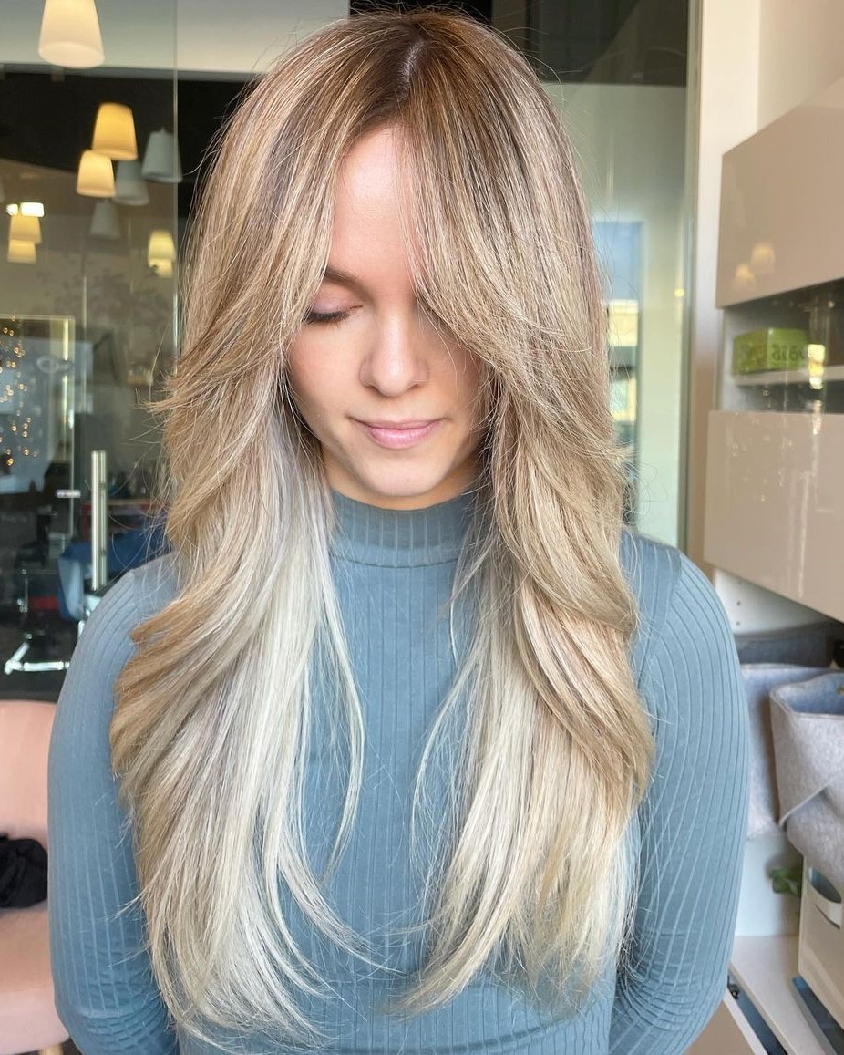 Long Blonde Balayage Hair