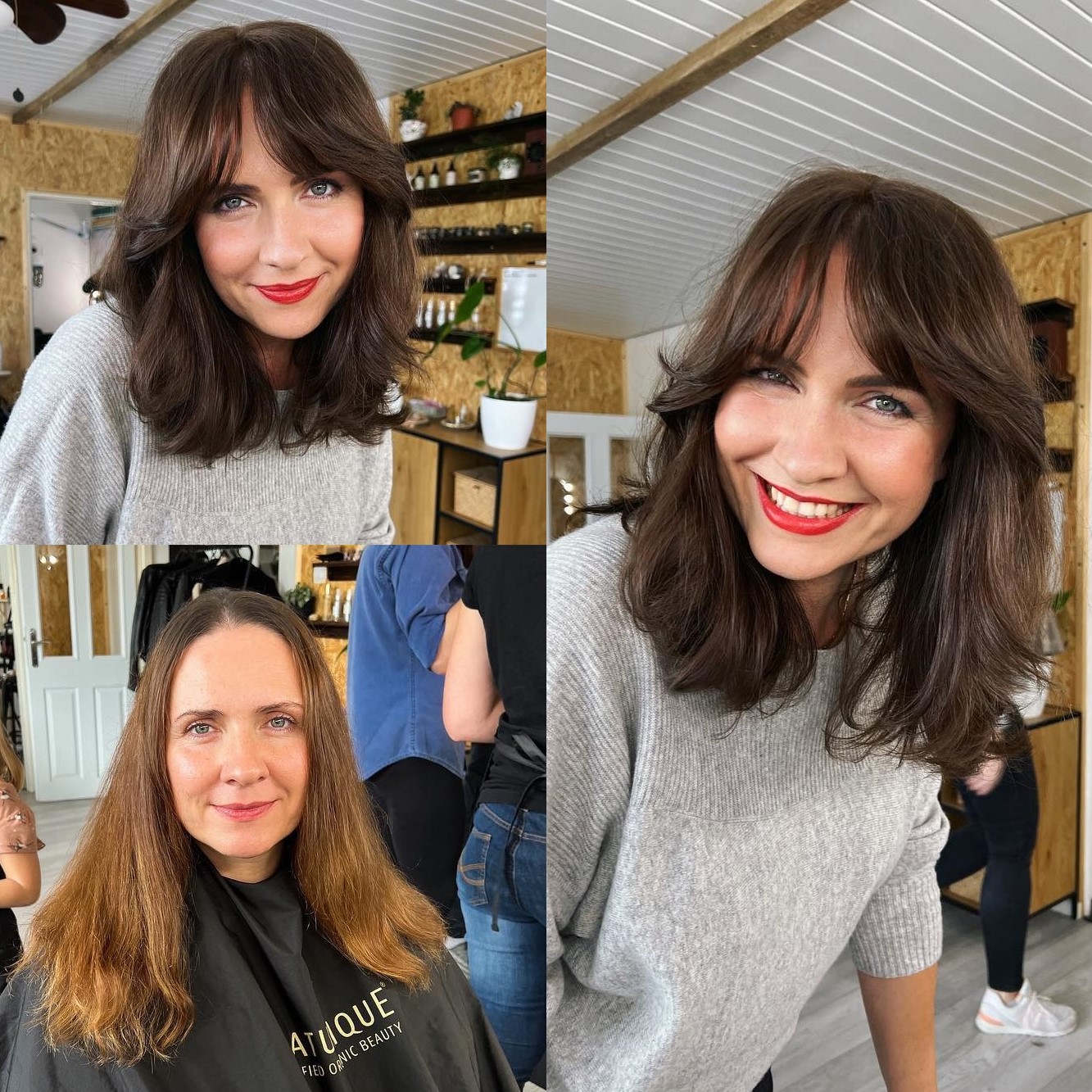 Medium-Length Cut for a Big Forehead