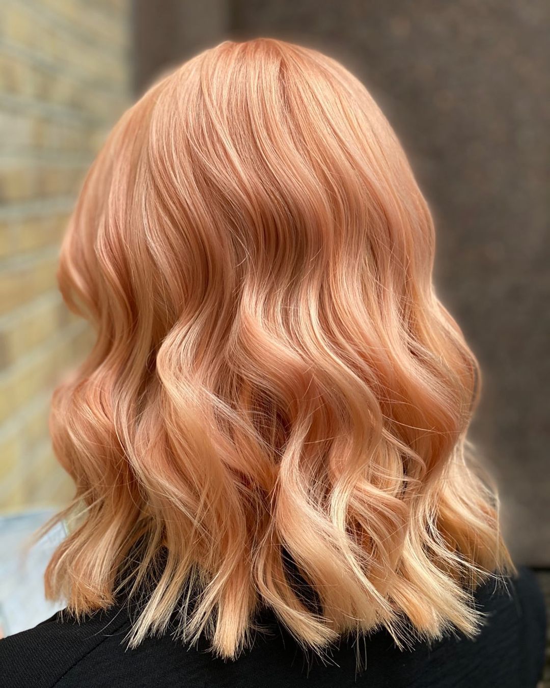 Medium-Length Blunt Strawberry Blonde Hair