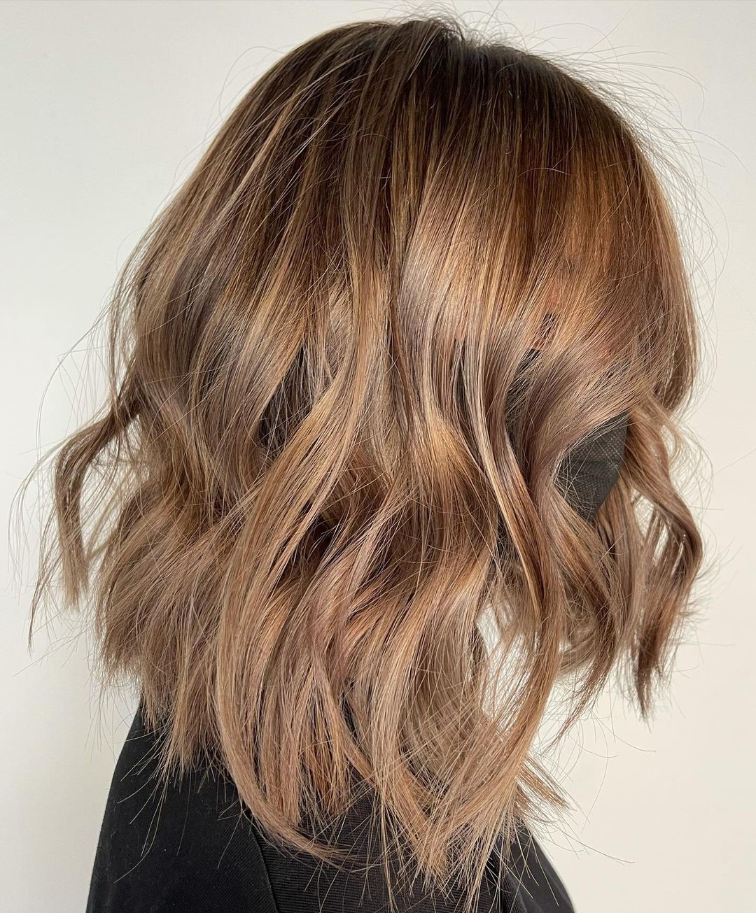 Messy Long Lob with Waves