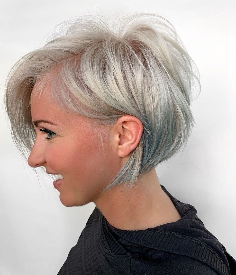 Short Gray Hair Style for Fine Hair