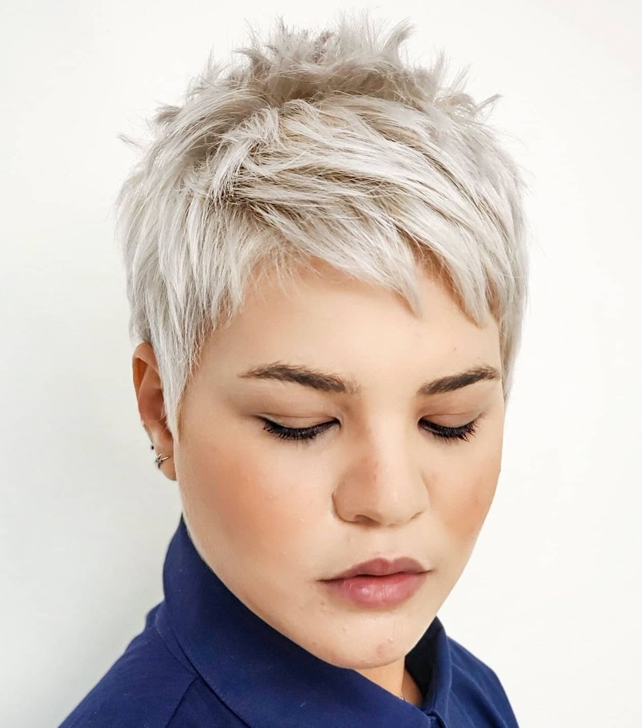 Cool Edgy Platinum Pixie
