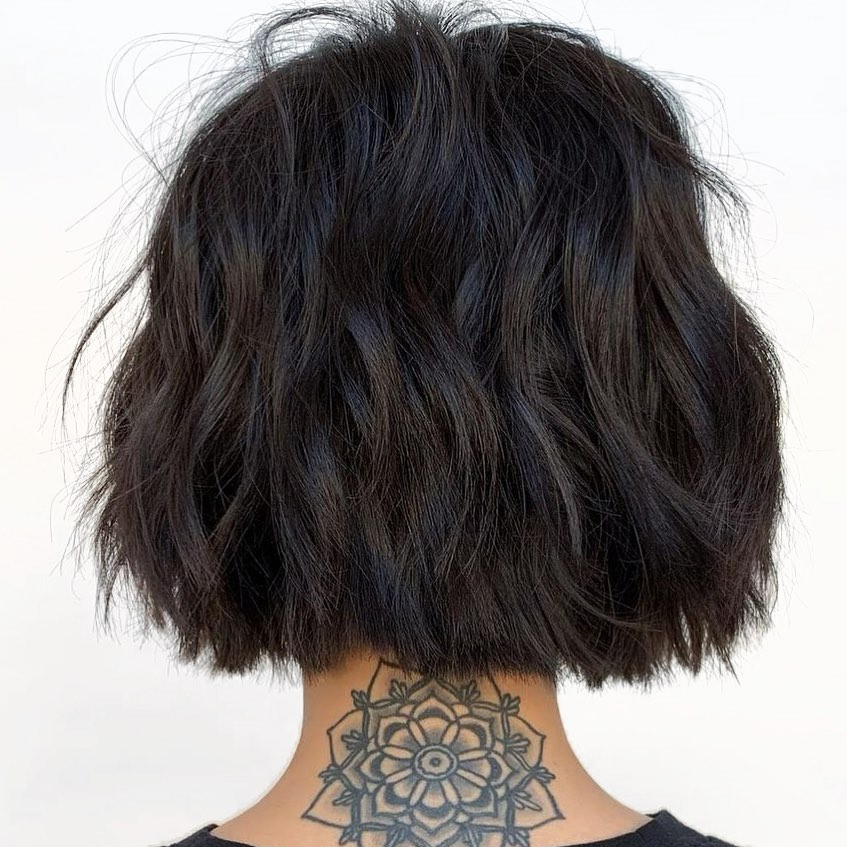 Short Feathered Bob Hairstyle
