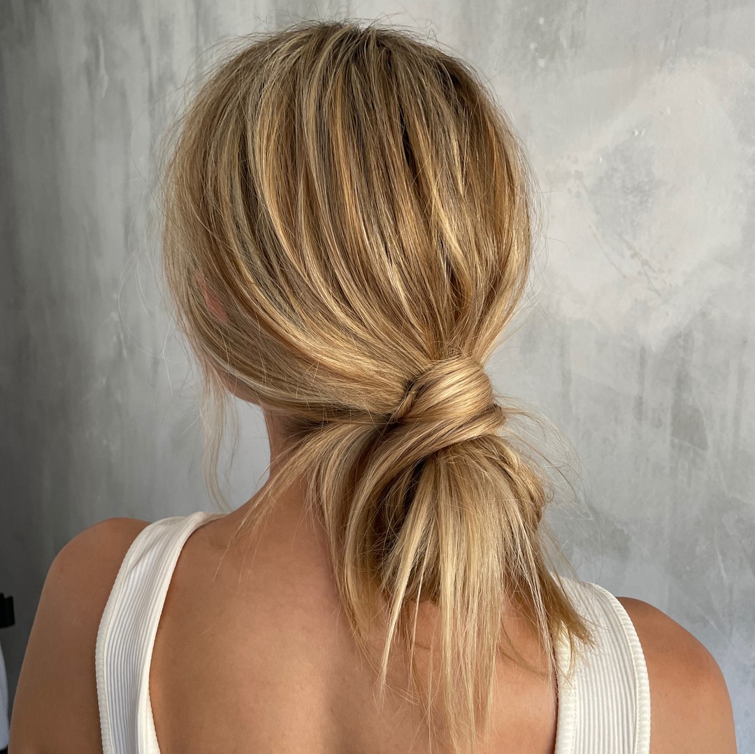 Easy Low Bun for Long Hair