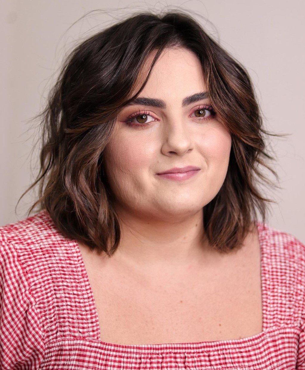 Textured Lob for Chubby Faces