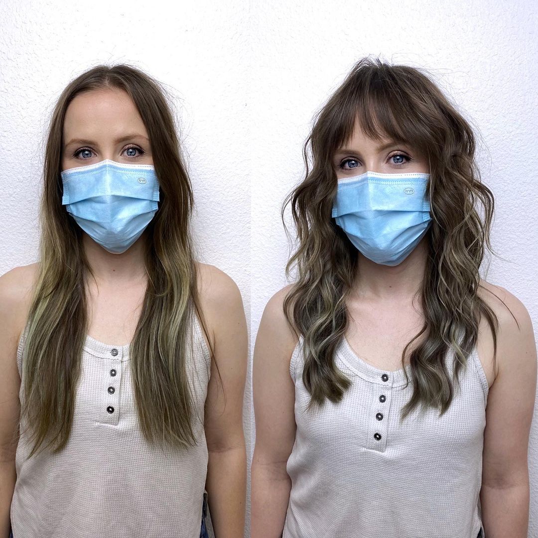 Long Wavy Hairstyle with Bangs