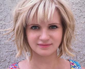 Messy Blonde Bob with Bangs