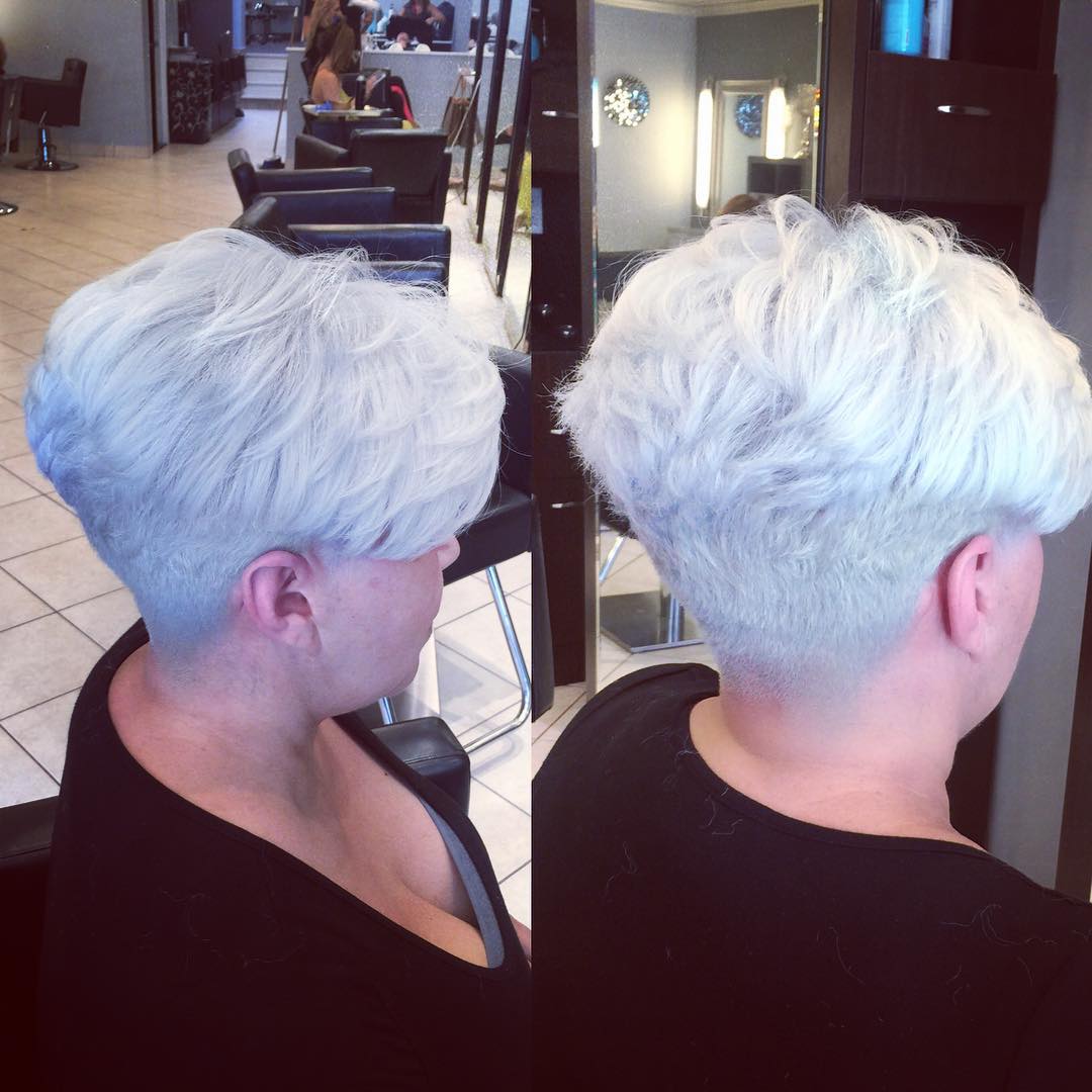 Silver Pixie with Undercut Nape