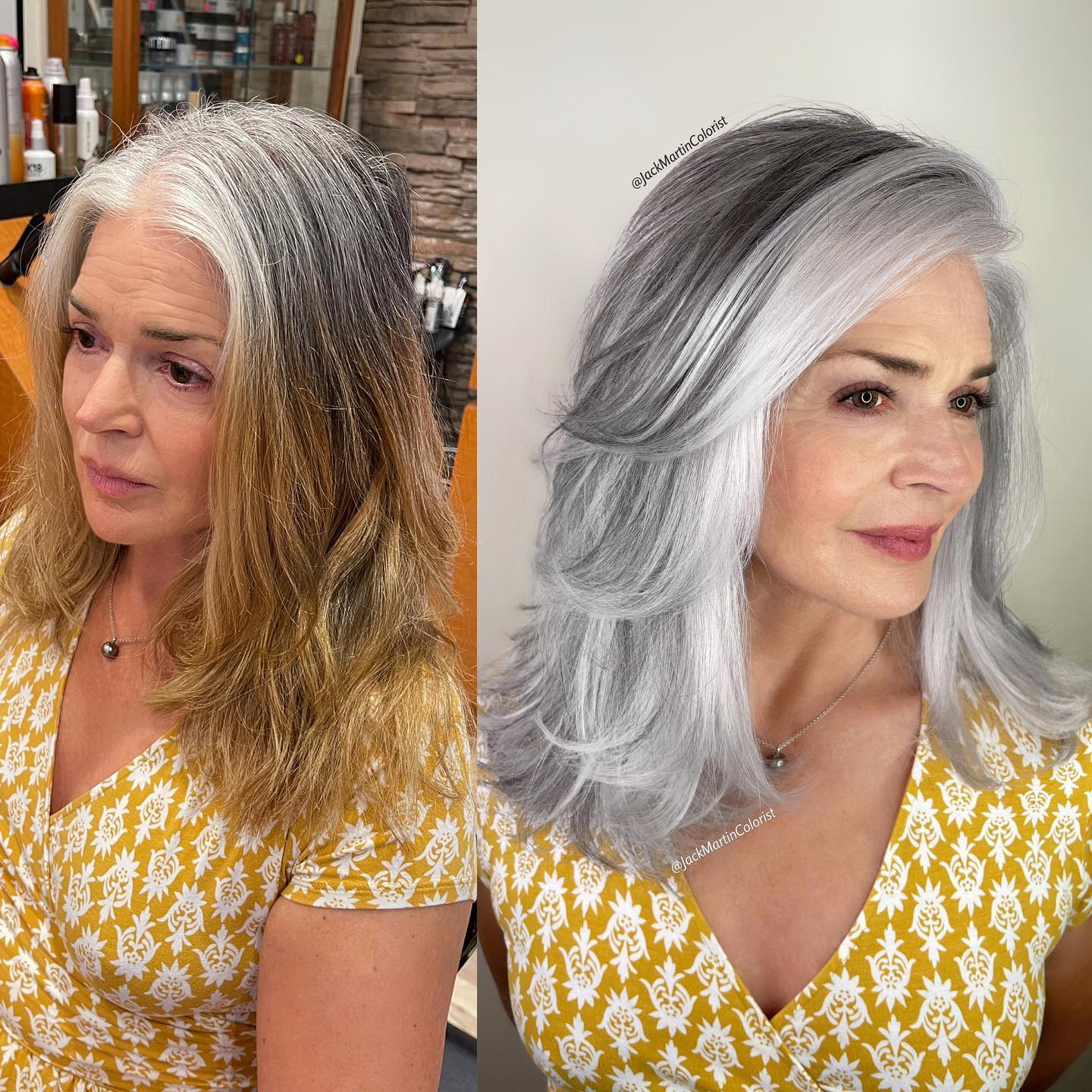 Medium Salt and Pepper Hair