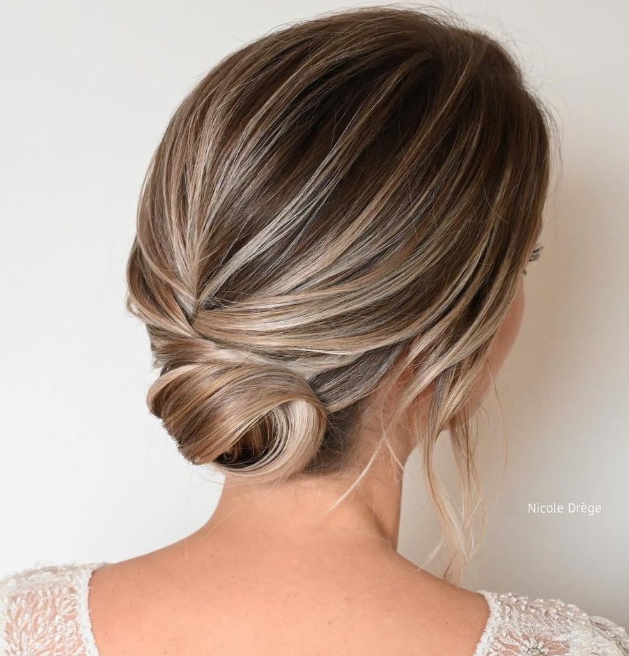 Bridesmaid Low Swirl Updo