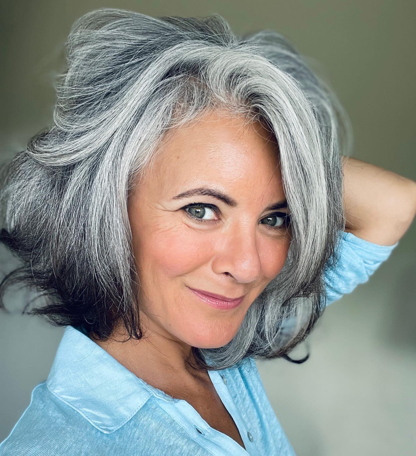 Salt and Pepper Reverse Ombre Bob