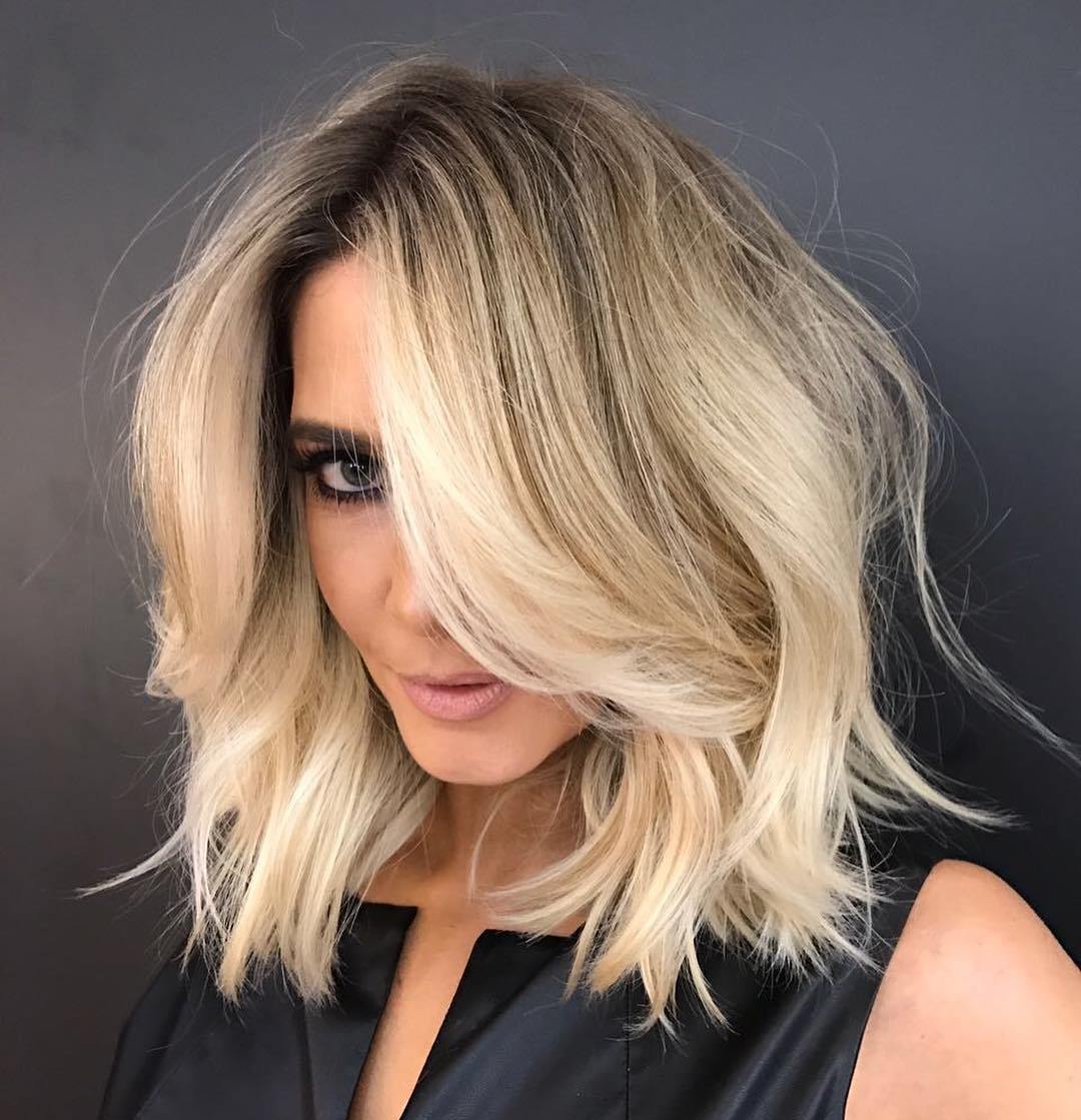 Long Shaggy Messy Bob