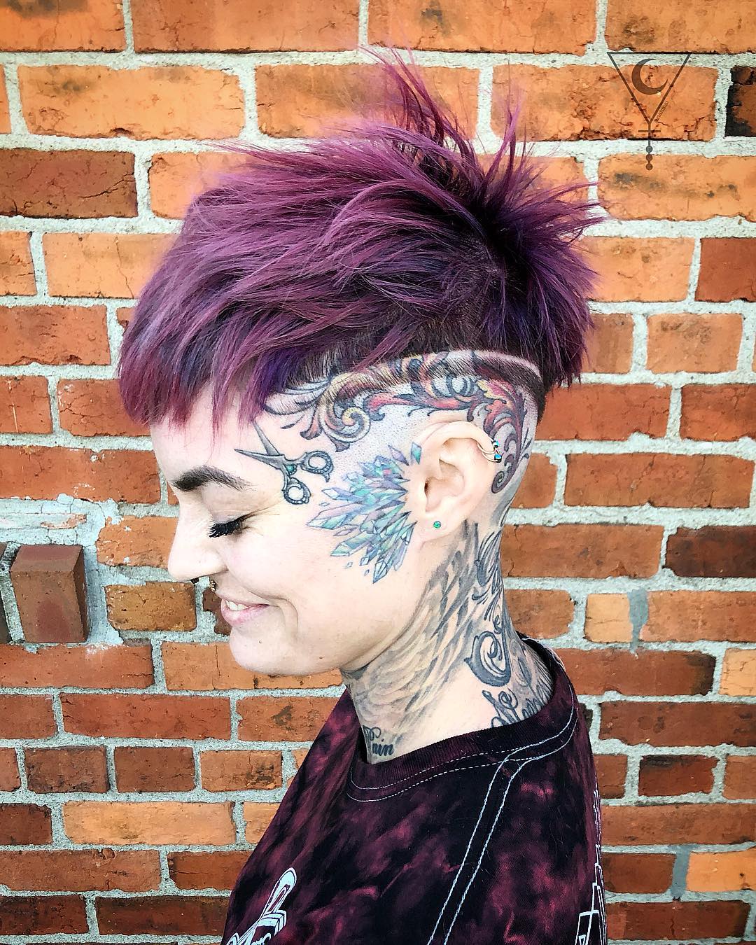 Spiky Purple Bowl Cut