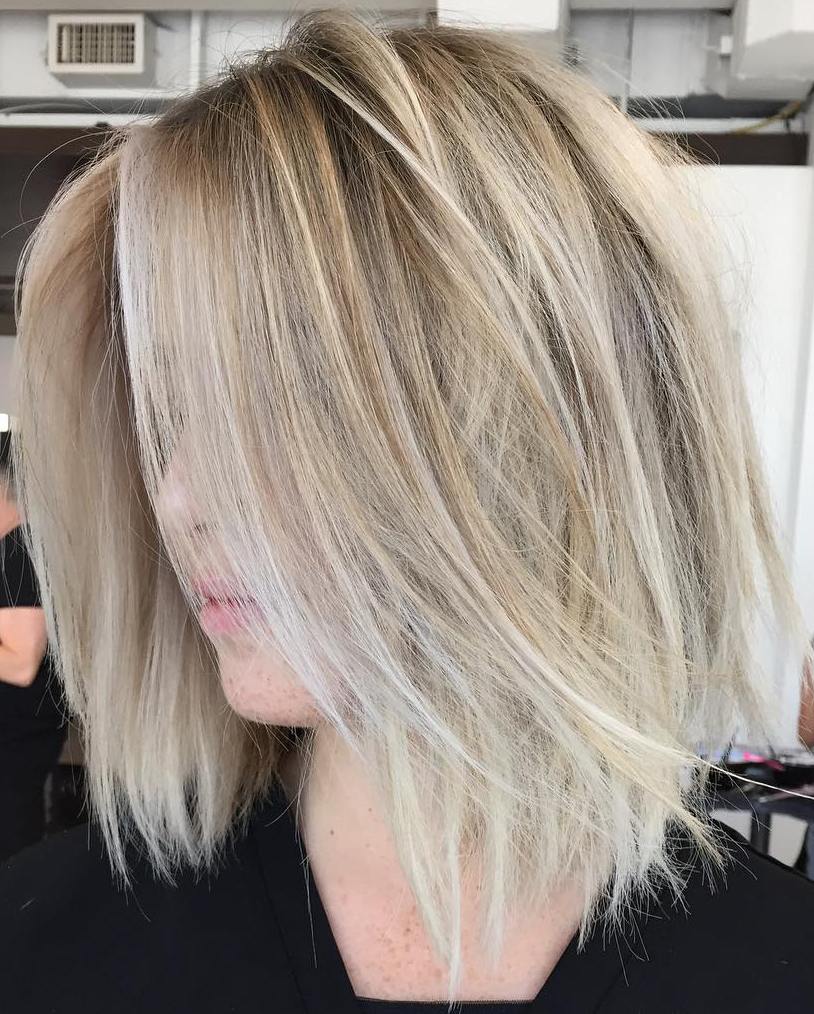 Straight Choppy Medium Haircut