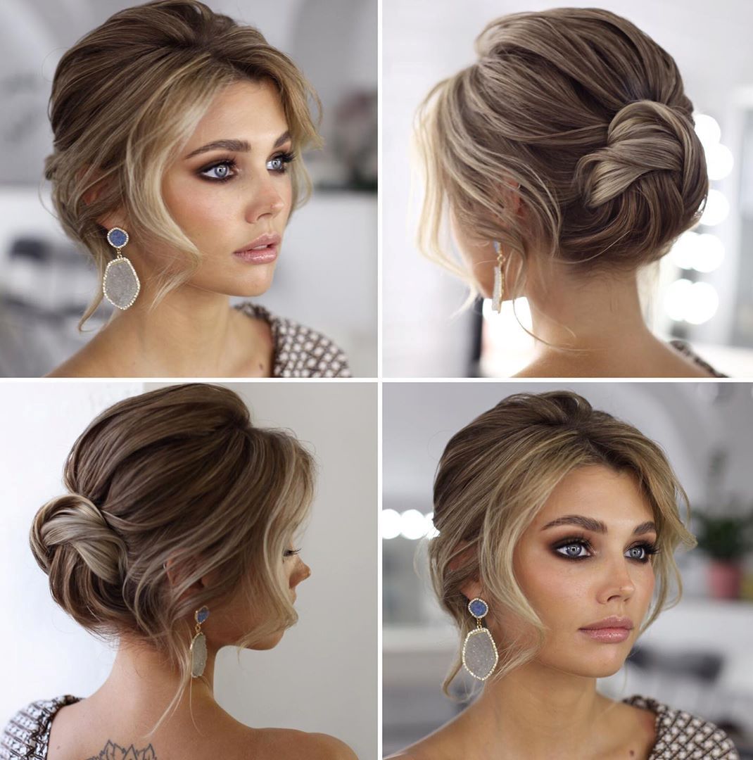 Low Knotted Bun Updo