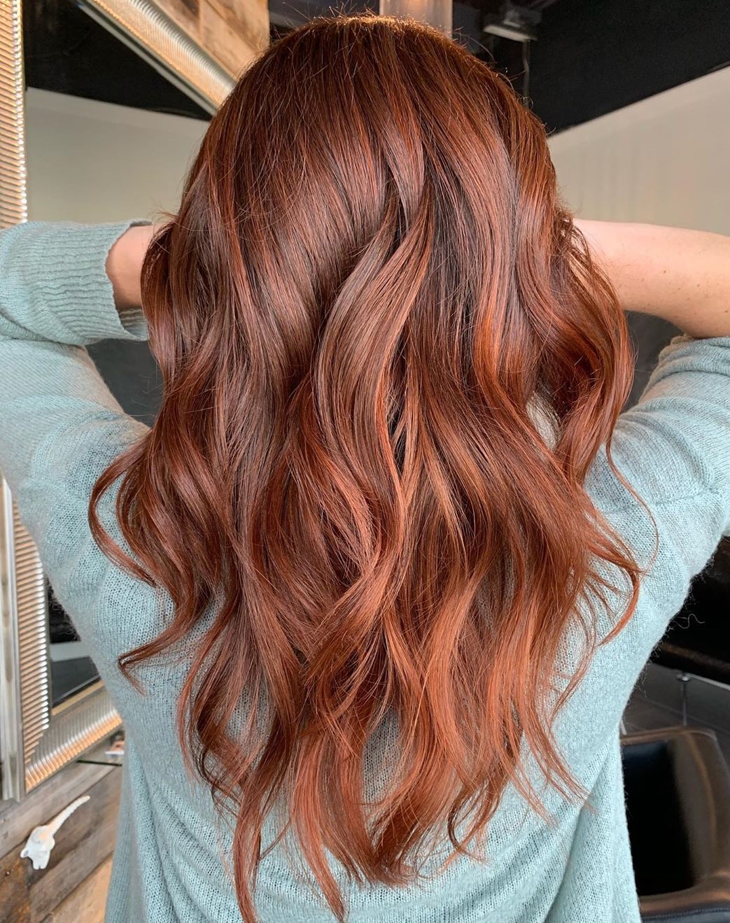 Chocolate and Cinnamon Red Balayage