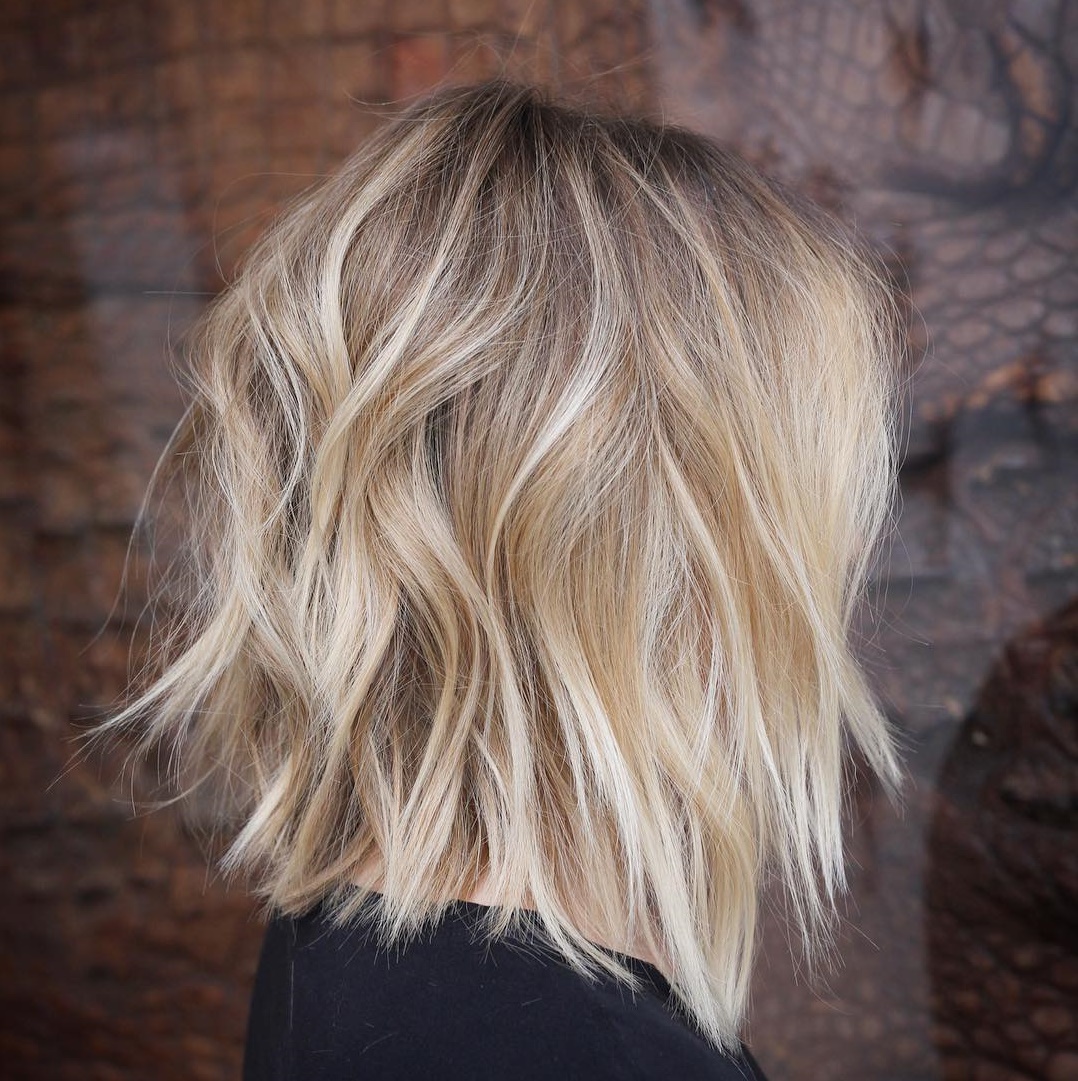 Choppy Blonde Bob Haircut