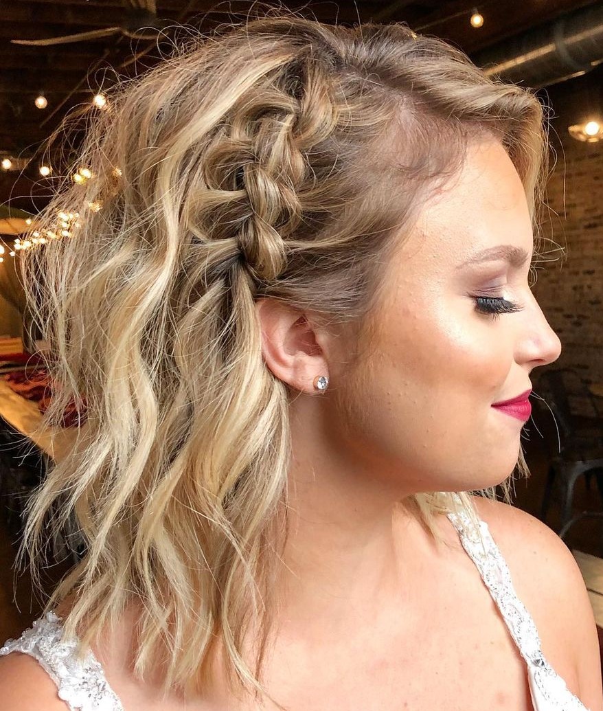 Wavy Messy Hair with a Side Braid