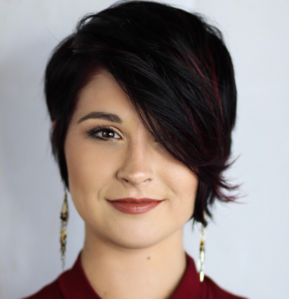 Peek-a-Boo Pixie with Subtle Highlights