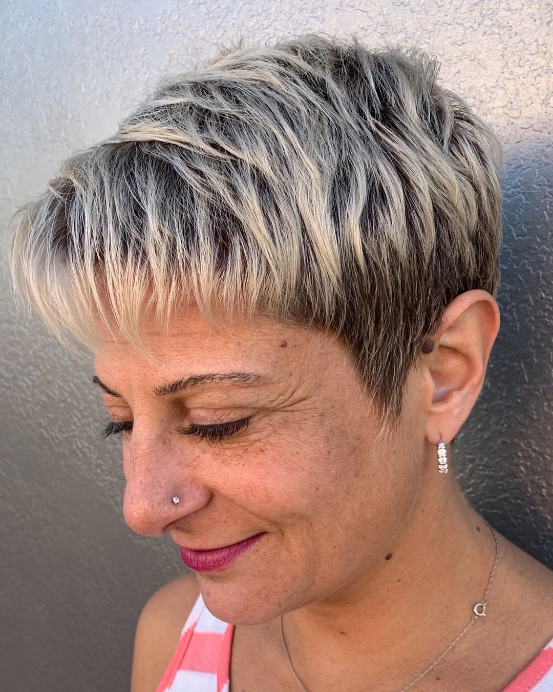 Really Short Pixie with Highlights for Women