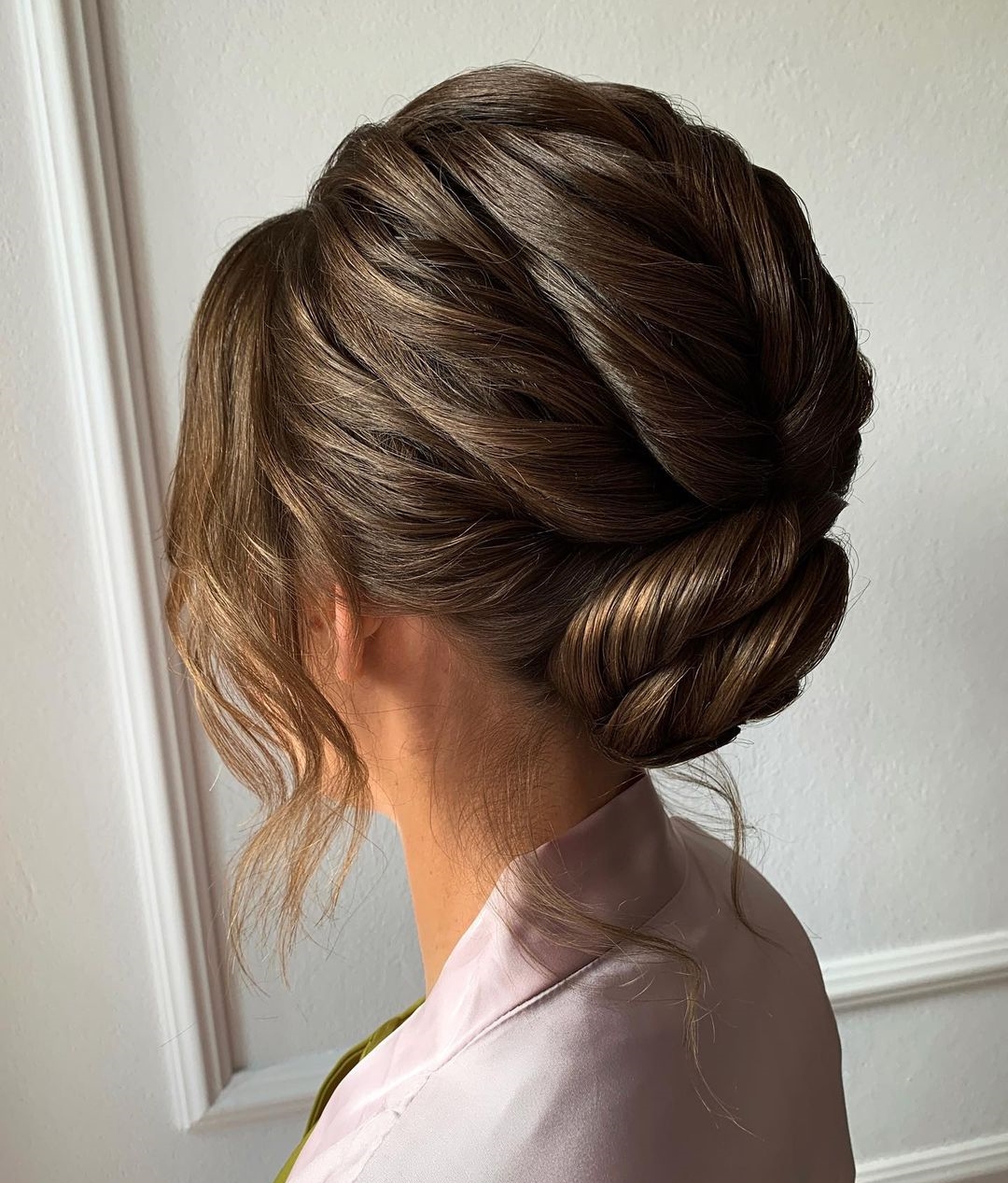 Voluminous Twisted Chignon Updo