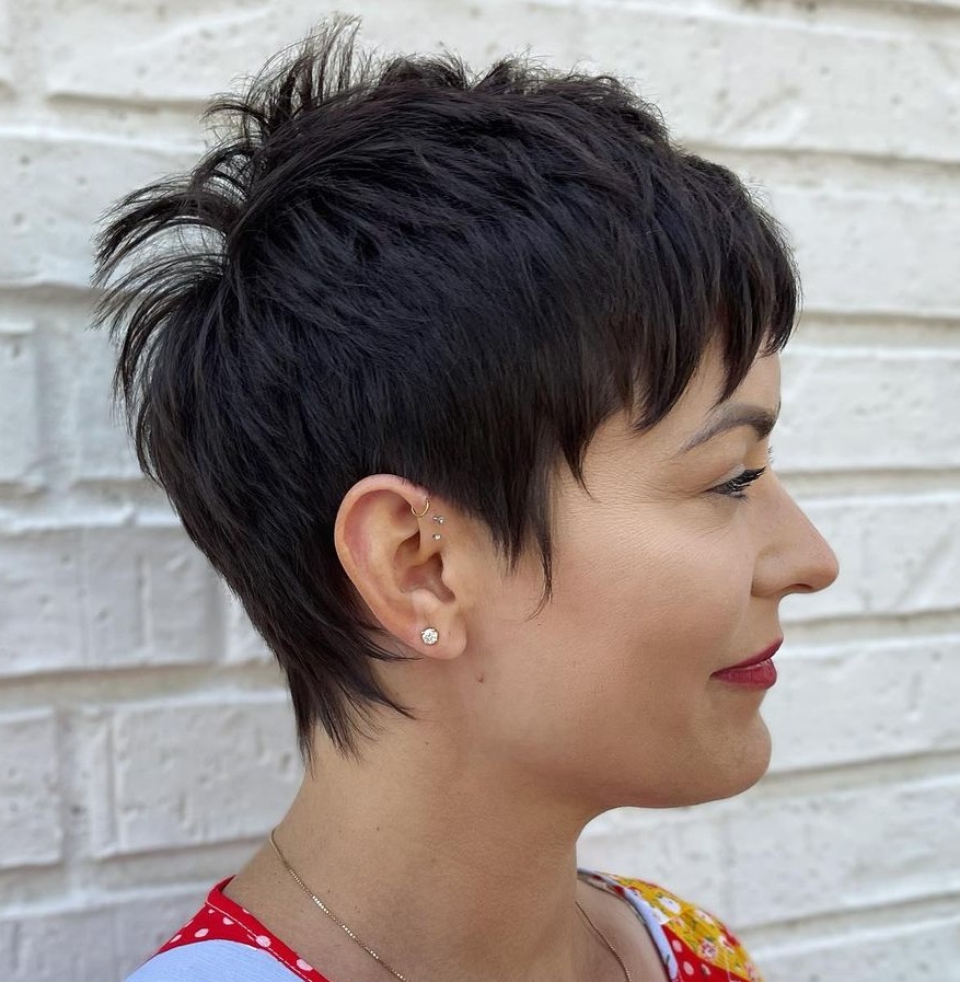 Short Black Pixie Hairstyle