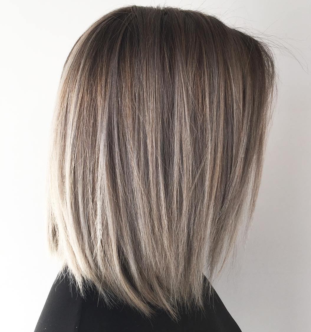 Textured Smokey Bronde Lob
