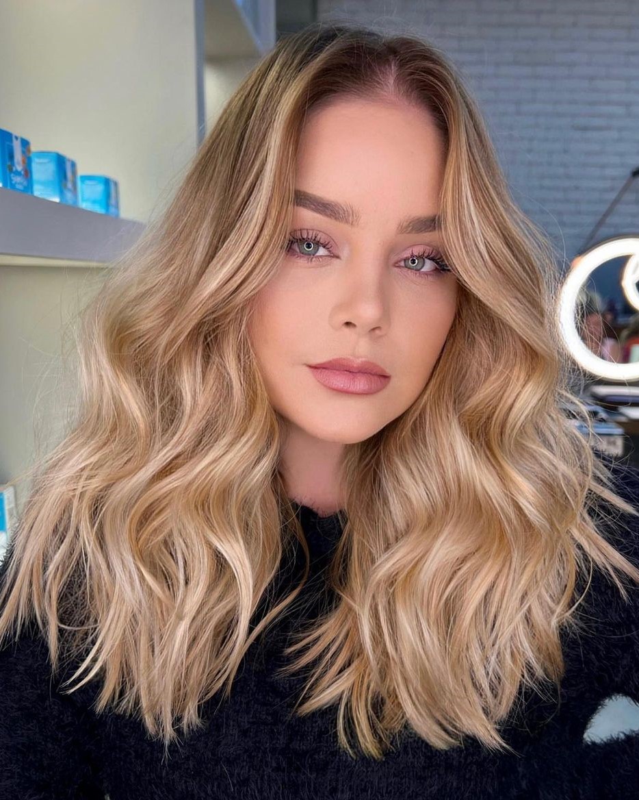 Big Forehead Long Face-Framing Hairstyle