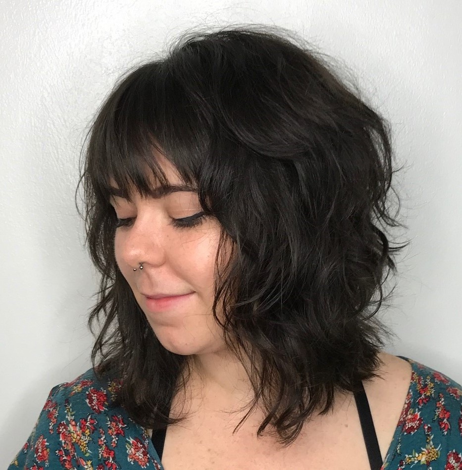 Med Shag with Front Bangs