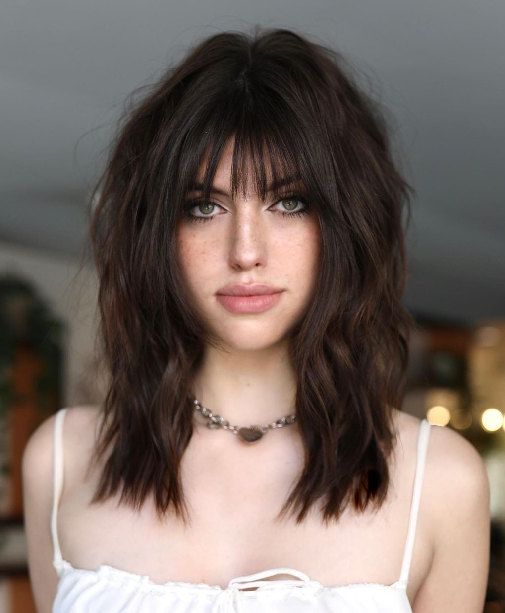 Medium Shag with See-Through Bangs