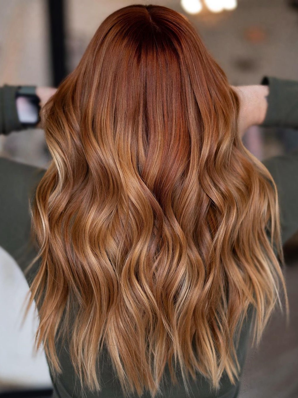 Red Hair with Strawberry Blonde Highlights