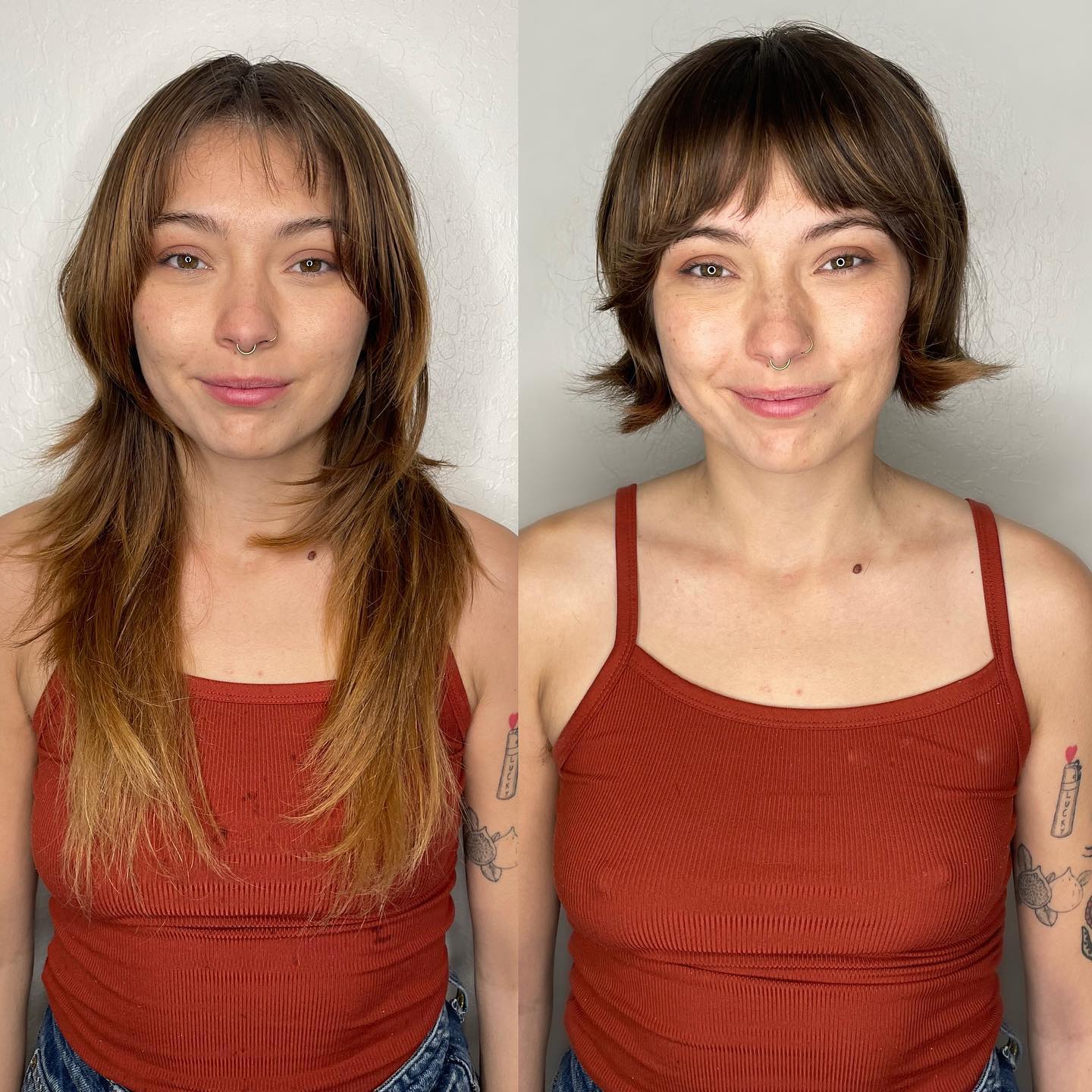 Round Face and Short Flipped-Up Bob