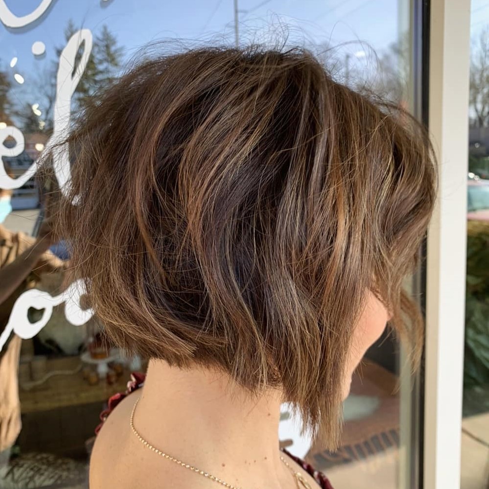 Cute Short Shaggy A-Line Bob