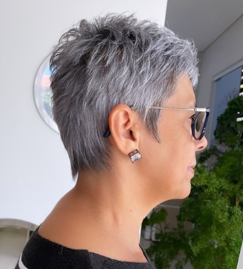 Over 50 Short Silver Pixie