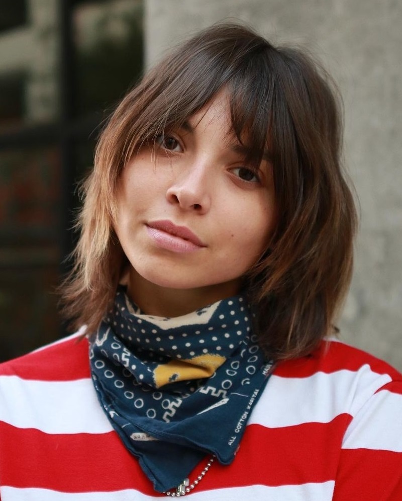Short-to-Medium Razored Cut for Square Faces