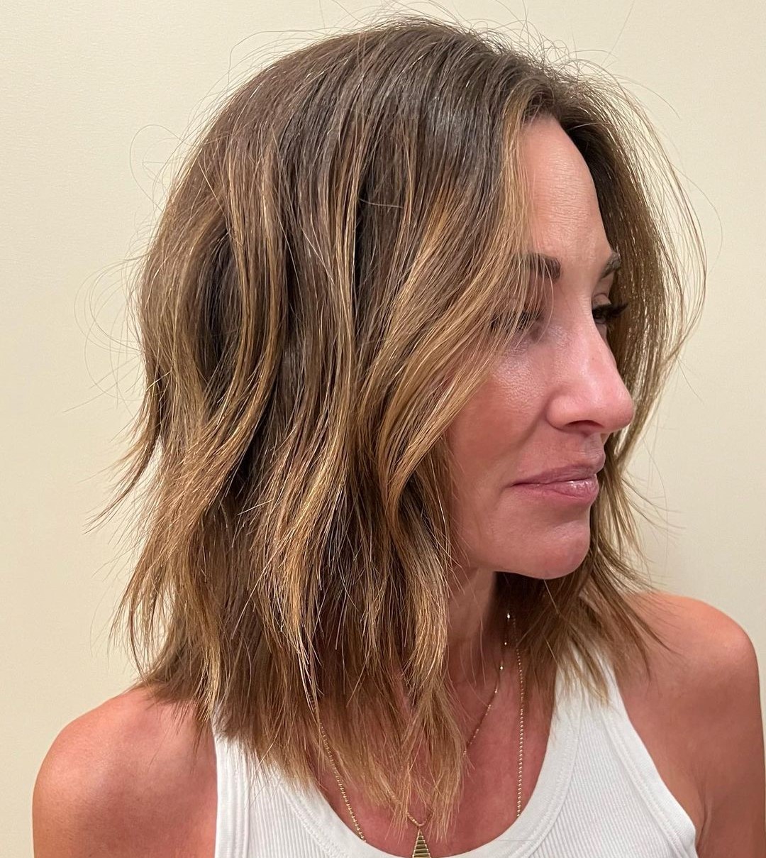 Best Layered Lob Haircut Over 50